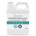 Soapeauty FRACTIONATED COCONUT OIL Cold Pressed Refined | 100% Natural Available in Bulk | Carrier for Essential Oils, Face, Skin, Hair Moisturizer, Soap Making | 32 fl oz - Image 2