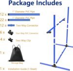 6 Weave Poles or 2 Hurdle Dog Agility Set, Indoor & Outdoor - Image 8