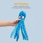 HGB Squeaky Dog Toys - 2 Pack No Stuffing Octopus Crinkle Plush Chew Toys for Puppies Small Medium Large Dogs, Interactive Tug Toys to Keep Dogs Busy - Image 3