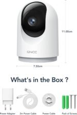 GNCC 2K Security Cameras, Home Security Camera Indoor, 5G/2.4G WiFi 4Pack | 360° Motion Detection for Pets/Baby/Dog, Two-Way Audio, Night Vision, 24/7 SD Card Storage, Cloud Storage, Works with Alexa - Image 10