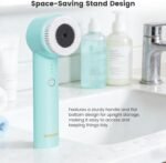 Electric Facial Cleansing Brush, 2-Way Rotating Rechargeable Face Scrubber for Daily and Deep Cleaning, 3 Modes, 3 Brush Heads, Waterproof, Face Wash Brush for All Skin Types - Image 6