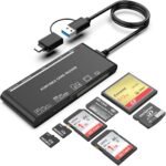 USB C USB3.0 Multi Card Reader for SD, CF, Micro SD, XD, MS Cards - 7 in 1 Adapter Hub for Windows, Mac, Linux, Android - Image 2