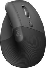 Logitech Lift Vertical Ergonomic Wireless Mouse - Graphite | Connect via Bluetooth or included Logi Bolt USB-A receiver, quiet clicks, 4 of 6 buttons customizable, Windows Mac compatible - Image 2
