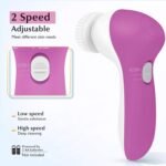 COSLUS Facial Cleansing Brush Silicone Face Scrubber: 2 in1 FBS-D Electric Exfoliating Device Waterproof Deep Cleaning Exfoliation Rotating Spa Machine - Electronic Skincare Wash Spinning System - Image 7