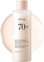 Anua Rice 70 Glow Milky Toner, Glass & Dewy Skin, Hydrating & Barrier Care, Rice Water, Niacinamide, Ceramides, All Skin Types, Fragrance-Free, Non Comedogenic, Korean Skincare, 8.45 fl.oz. - Image 2