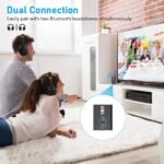 1Mii Bluetooth 5.3 Transmitter Receiver for TV to Wireless Headphones, Dual Link aptX Adaptive/Low Latency/HD Audio, Aux Bluetooth Audio Receiver Adapter for Home Stereo, Airplane, Boat, Gym - Image 3