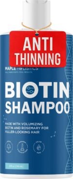 Rosemary and Biotin Shampoo for Thinning Hair - Vegan Volumizing Shampoo for Fine Hair with B Vitamins Argan Oil & Tea Tree Essential Oil - Paraben Silicone and Sulfate Free Vegan Formula (8 Fl Oz) - Image 2