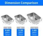 Ohtomber Stainless Steel 1.25 Gallons Large Dog Water Bowl, Metal Pet Dog Water & Food Bowl No Spilling, Outdoor Feeder Dish Plate for Cat, Big, Extra Large Pet - Image 4