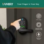 Smart Door Handle Lock with Keypad: Yamiry Fingerprint Smart Knob - Keyless Entry Digital Lock for Front Door - Deadbolt with APP - Generate Passcode Remotely - DIY Installation - Image 4