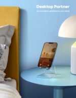 Lamicall Cell Phone Stand, Desk Accessories - Clear Office Cell Phone Holder, Acrylic Phone Stand, Desktop, Acrylic Office Supplies Desk Decor Accessories, Suitable for iPhone, 4-8'' Phone, Gifts - Image 5