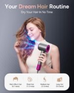 Hair Dryer, 160000RPM with 500M Ionic Negative, Blow Dryer with Diffuser, Fast Drying Hairdryer for Women and Men, Thermo-Control Lightweight Quiet for Curly Hair, Home Travel Salon - Image 9