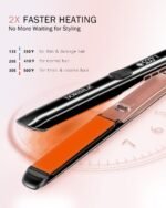 DORISILK 500 Degree High Temp Professional Hair Straightener，30s Fast Heating Ceramic Flat Iron ，2 in 1 Hair Straightener and Curler，Plasma Flat Iron Get Frizz-Free ，Dual Voltage for Travel Using - Image 5