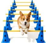 Dog Agility Course Backyard Set, Dog Agility Hurdle Cone Set with Height Adjustable Crossbar for Rehabilitation & Beginners, Dog Agility Equipment for Dog Obstacle Course - 12 Inch - Image 2