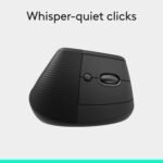 Logitech Lift Vertical Ergonomic Wireless Mouse - Graphite | Connect via Bluetooth or included Logi Bolt USB-A receiver, quiet clicks, 4 of 6 buttons customizable, Windows Mac compatible - Image 8