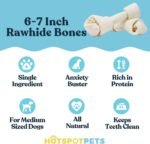 hotspot pets 20 Pack - 7 Inch USDA Certified Rawhide Dog Chews - from Grass Fed Brazilian Cows - Promotes Tooth Health and Good Behavior (20 Pack) - Image 3