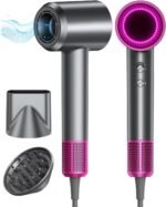 Hair Dryer, 160000RPM with 500M Ionic Negative, Blow Dryer with Diffuser, Fast Drying Hairdryer for Women and Men, Thermo-Control Lightweight Quiet for Curly Hair, Home Travel Salon - Image 2