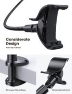 Lamicall Nylon Braided Gooseneck Phone Holder for Bed, 38" Overall Length | 360° Rotating Phone Clamp, Aluminum Core Flexible Arm, Stable Hands-Free Viewing for Bed, Desk, Headboard, Fits 4-7" Phones - Image 7