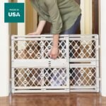 MYPET North States Paws Portable Pet Gate: 26-40" Wide. Pressure Mount. No Tools Needed. Made in USA. Dog Gate 23" Tall, Expandable, Durable Dog Gates for Doorways, Light Gray - Image 6