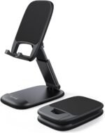 Lamicall Cell Phone Stand for Desk - [Height Adjustable] Foldable Mobile Phone Holder, Portable Stand for iPhone 17 16 15 14 13 12 11 Pro Max Plus Air, Galaxy S25, Office Gift, Telephone Accessories - Image 2