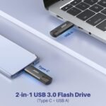 JOIOT 128GB USB C Flash Drive Dual USB 3.0 Flash Drive Type C + USB A Portable Type-C Flash Drive 2-in-1 USB-C Thumb Drive for Smartphone Tablet Computer Mac iPhone 15 Black - Image 3