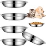 4Packs Cat-Bowls Cat Food Bowl - 6.1 Inch Stainless Steel Cats Feed Bowl for Indoor Cats Shallow and Wide Wet Food Plate Pet Feeding Whisker Fatigue Relief Pet Plate for Kitten Puppy (Type-B) - Image 2