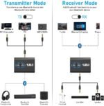 1Mii Bluetooth 5.3 Transmitter Receiver for TV to Wireless Headphones, Dual Link aptX Adaptive/Low Latency/HD Audio, Aux Bluetooth Audio Receiver Adapter for Home Stereo, Airplane, Boat, Gym - Image 7