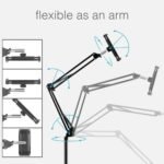 Tablet Floor Stand with 5LB Metal Base, Overhead Bed Phone Stand Angle Height Adjustable Holder, Universal Floor Stand Compatible with iPhone iPad Pro Air Mini, Samsung Tab, Kindle, E-Readers… - Image 5