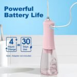 WellLeo Water Flossers for Teeth, 300ML Cordless Oral Irrigator Rechargeable Dental Flosser Picks with 5 Modes 5 Jet Tips,IPX7 Waterproof Teeth Cleaner for Braces Gum Care, Home Travel Use - Image 5