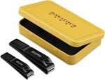 HAWATOUR Nail Clippers Set with Visibly Tin Case, Black | Ultra Sharp, Sturdy Fingernail and Toenail Clipper Cutters - Image 3