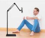 Tablet Floor Stand with 5LB Metal Base, Overhead Bed Phone Stand Angle Height Adjustable Holder, Universal Floor Stand Compatible with iPhone iPad Pro Air Mini, Samsung Tab, Kindle, E-Readers… - Image 6