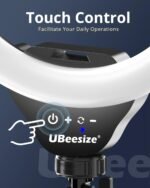UBeesize 12'' LED Ring Light with 62'' Tripod Stand, Selfie Ring Light for Video Recording, Live Streaming, TikTok & YouTube, Compatible with iPhone & Android (Black) - Image 3