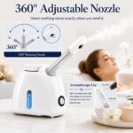 Nano Ionic Facial Steamer, 360° Rotating Arm Face Steamer for Skin Hydration & Pore Care, Home Spa Facial Steamer with Aromatherapy & Large Water Tank, Portable Skincare Tool for Home Salon Use - Image 5