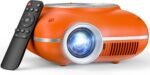Mini Projector, 1080P Supported Portable Bluetooth projector | Mini & Portable, Built-in Bluetooth/Speaker, Home Theater, Outdoor/Indoor, HDMI/USB Compatible Phone & Laptop(Orange) - Image 2