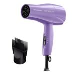 Hot Beauty 1875 Ceramic Hair Dryer, Powerful Fast Drying, Multi-Setting with Comb Attachment, Additional Detangler Included, Slide Bar Switch, Compact for Home & Travel (Purple) - Image 2