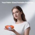 Mini Projector, 1080P Supported Portable Bluetooth projector | Mini & Portable, Built-in Bluetooth/Speaker, Home Theater, Outdoor/Indoor, HDMI/USB Compatible Phone & Laptop(Orange) - Image 8