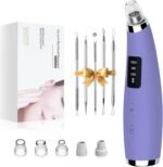 Pore Vacuum Blackhead Remover - Pore Extractor with 5 Attachments & 3 Suction Levels - Blackhead Remover Tools for Women and Men (Purple) - Image 2