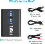 1Mii Bluetooth 5.3 Transmitter Receiver for TV to Wireless Headphones, Dual Link aptX Adaptive/Low Latency/HD Audio, Aux Bluetooth Audio Receiver Adapter for Home Stereo, Airplane, Boat, Gym - Image 8