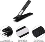 HAWATOUR Nail Clippers Set with Visibly Tin Case, Black | Ultra Sharp, Sturdy Fingernail and Toenail Clipper Cutters - Image 5