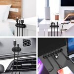 INCHOR Cord Organizer for Desk, Cable Organizer Cable Clips Holder Black - Image 5
