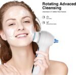 UMICKOO 3 in 1 Facial Cleansing Brush & Blackhead Remover, Rechargeable Face Scrubber with LCD Screen, IPX7 Waterproof, Deep Pore Cleaning, Exfoliating & Massaging for All Skin Types - Image 6