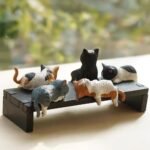 Mini Cute Cat Car Dashboard Accessories,Fun Car Rearview Mirror Decorations | Kawaii Desk Office Home Mini Figurines Decor for Men Women - Image 4