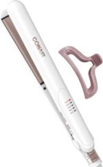 Conair Hair Straightener, Double Ceramic, 1" Extra-Long Plates | Double ceramic hair straightener for all hair types with 5 heat settings to 410°F, 30-second heat up & a claw clip - Image 2