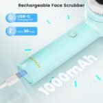 Electric Facial Cleansing Brush, 2-Way Rotating Rechargeable Face Scrubber for Daily and Deep Cleaning, 3 Modes, 3 Brush Heads, Waterproof, Face Wash Brush for All Skin Types - Image 7