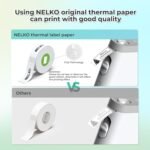 Nelko P21 Label Maker Machine with Tape, Bluetooth Label Printer, White | Creative App & Multiple Templates, Inkless Printing, Built-in Cutter, Ideal for School, Teacher Supplies, Office, and Home - Image 9