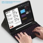 Backlit Bluetooth Keyboard Small Portable Wireless Keyboard Rechargeable Illuminated for Android Samsung Tablet Cell Phone Smartphone iPad A16 11th 10th Generation iPad Pro Air Mini iPhone (Black) - Image 6