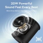 Portable Bluetooth Speaker, IPX7 Waterproof Wireless Speaker with 20W Loud Stereo Sound, 15H Playtime & Beat-Synced RGB Light, Small Outdoor Speaker for Shower, Pool, Beach, Hiking and Gifts - Image 3