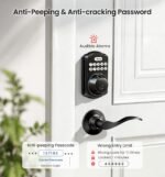 Veise KS02A Fingerprint Door Lock, Keypad Deadbolt, Matte Black | Keyless Entry, AI Fingerprint, 20 Codes, Auto Lock, Anti-Peeping Code, IP54 Waterproof, Electronic Deadbolt for Front Door - Image 11