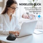 TECKNET Ergonomic Mouse, Wireless Bluetooth Vertical Mouse, 4800 DPI Optical Tracking, 6 Adjustable DPI, Quiet Clicks, 2.4GHz with USB A Receiver, 12 Months Battery, 6 Buttons, Wide Compatibility - Image 9