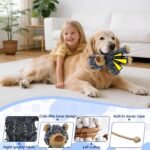 MAXBECK Dog Companion for Heavy Chewers- Indestructible Robust Bear Dog Toy, Resistant Squeaky Dog Toys for Heavy Chewers, Unbreakable Stuffed Plush Dog Toys for Aggressive Chewers (A-Navy) - Image 4