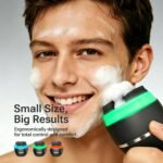 Facial Cleansing Brush - Sonic Face Wash Brush Exfoliator with 3 Beauty Light Modes -Silicone & Waterproof - Electric Face Scrubber for Deep Cleaning & Massage - Black - Image 3